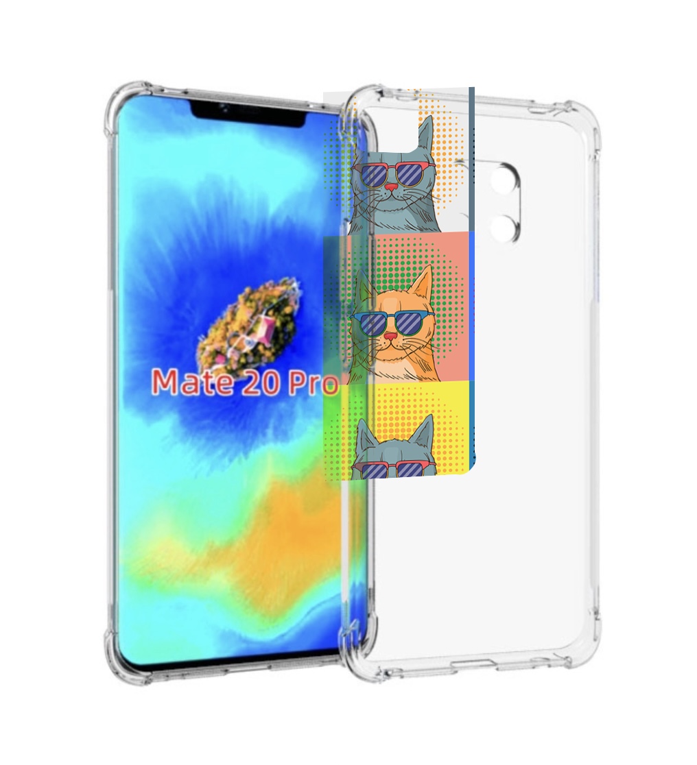 

Чехол MyPads разноцветные-коты для Huawei Mate 20 Pro/Mate 20 RS 6.39, Прозрачный, Tocco