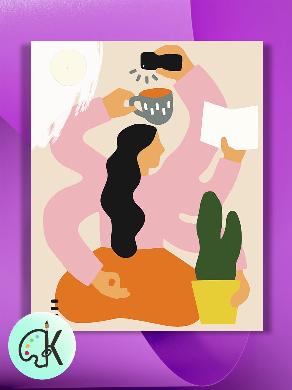 

Картина по номерам на холсте Культура Цвета Домашний chill, 40 х 50 см, Домашний chill