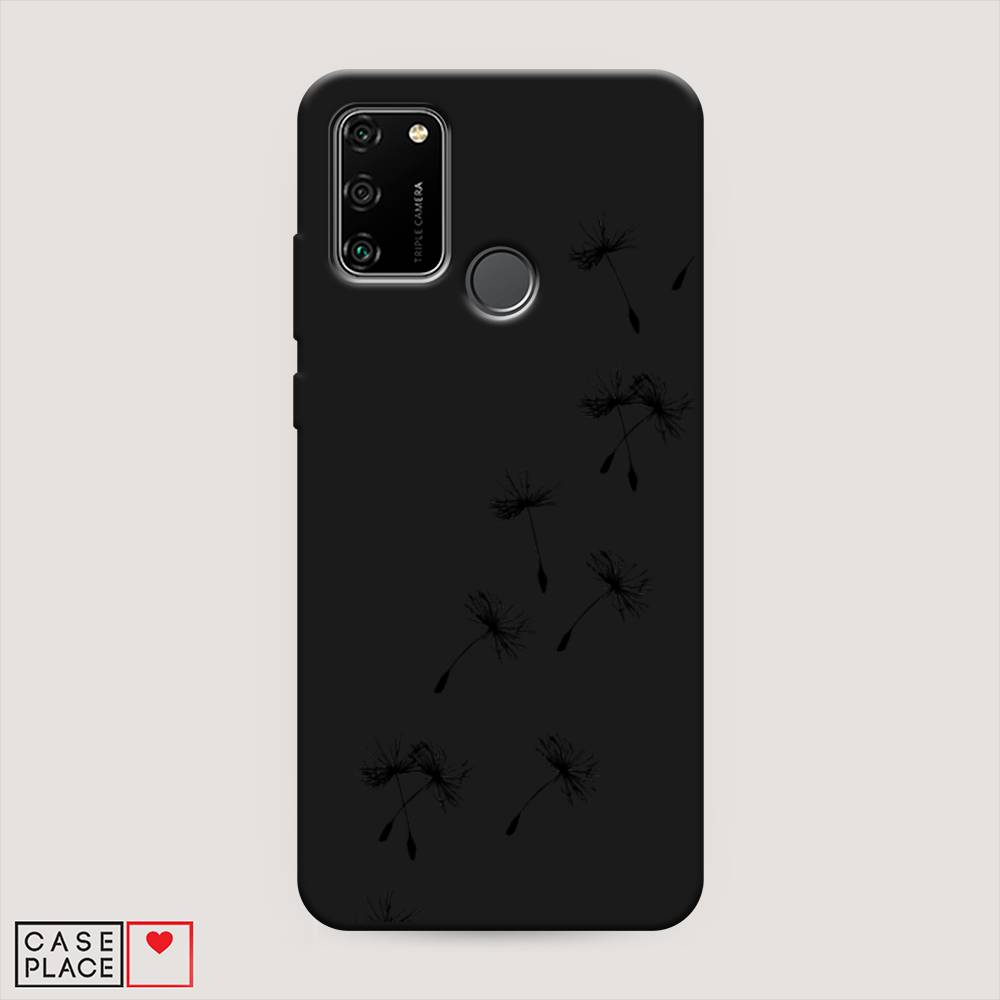 

Чехол Awog на Honor 9A "Летящие одуванчики", Черный, 612352-1