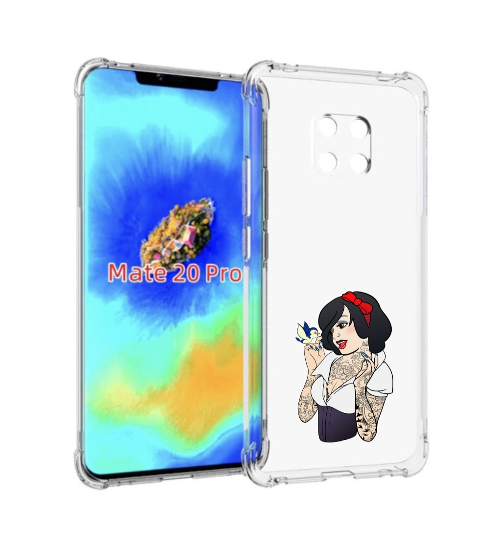 

Чехол MyPads принцесса-тату женский для Huawei Mate 20 Pro/Mate 20 RS 6.39, Прозрачный, Tocco
