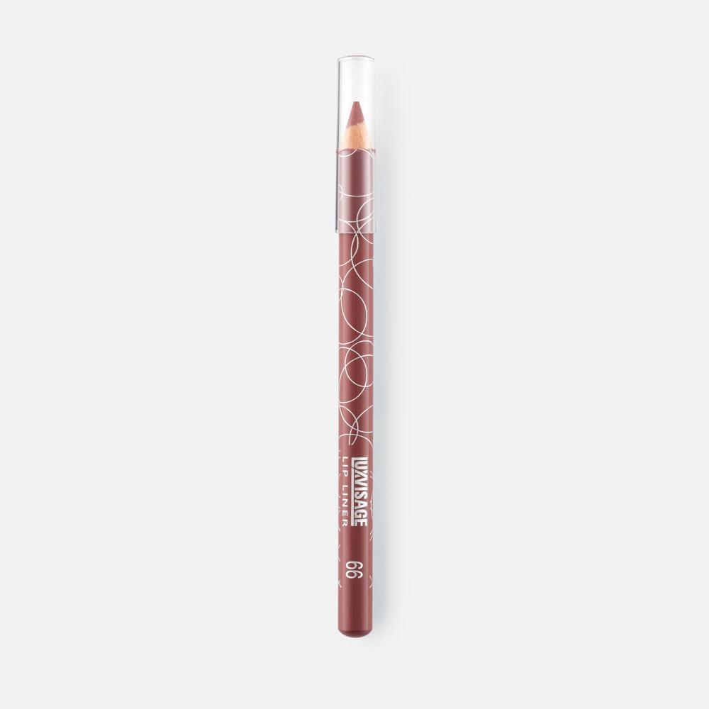 карандаш для губ luxvisage lip liner матовый тон 62 розово сливовый 1 75 г Карандаш для губ LUXVISAGE Lip Liner матовый, тон 66 Лилово-коричневый, 1,75 г