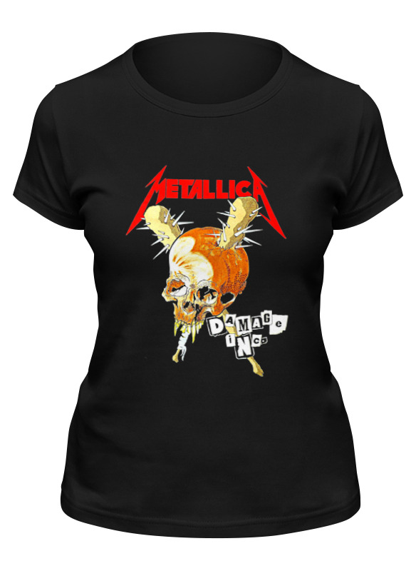 

Футболка женская Printio Metallica черная M, Черный, Metallica