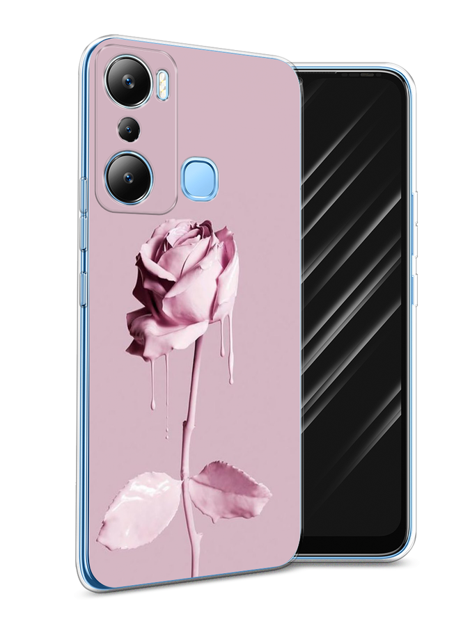 

Чехол Awog на Infinix HOT 20i "Роза в краске", Белый;розовый, 3102950-8