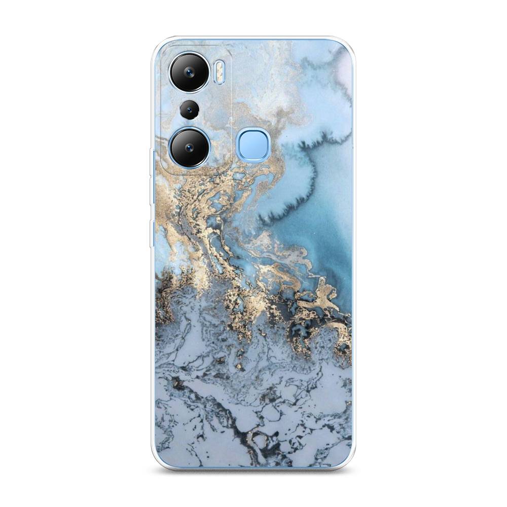 

Чехол Awog на Infinix HOT 20i "Морозная лавина синяя", Серебристый, 3102950-3