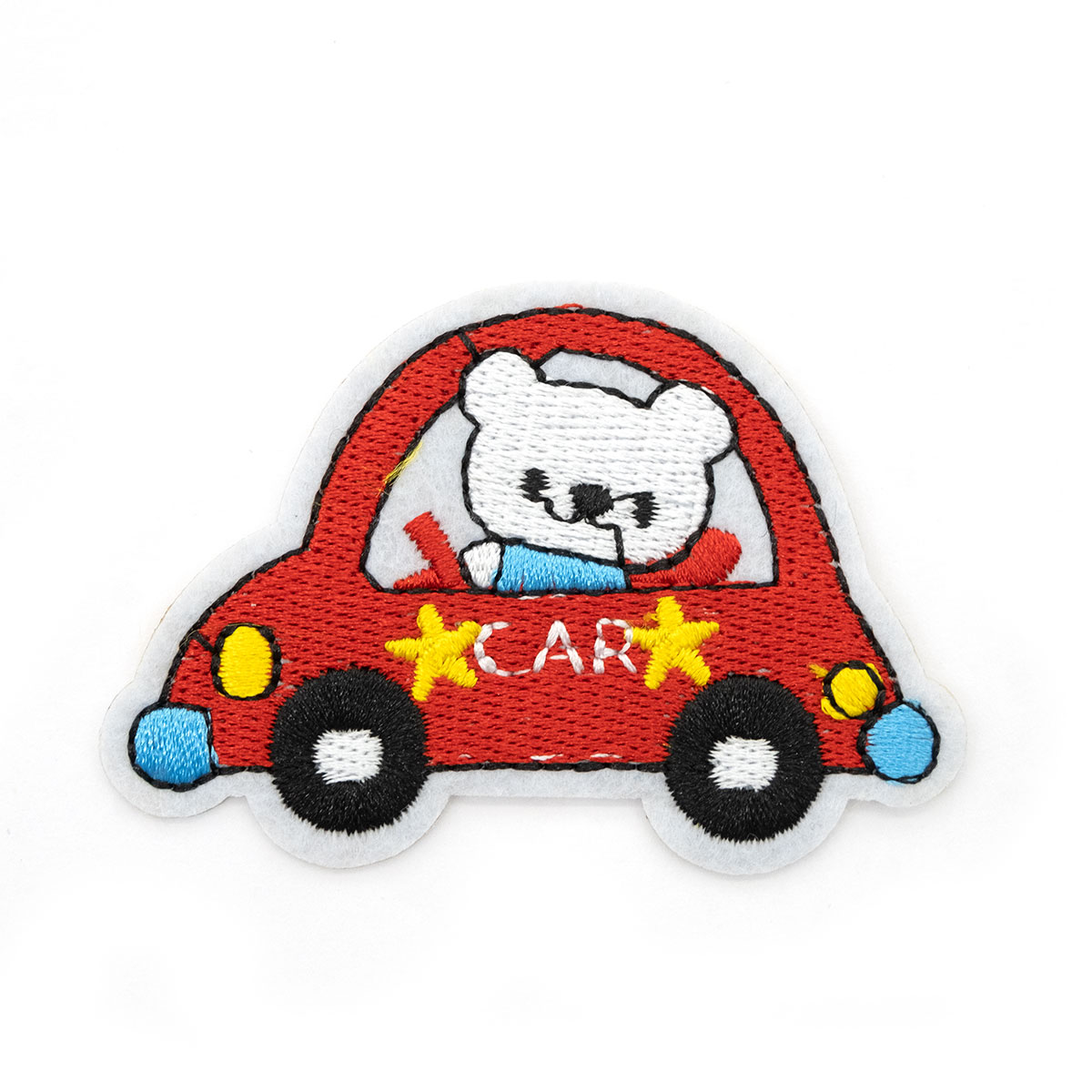 

Термоаппликация 'Мишка в машине', красная 5,5*5,5см, Hobby&Pro, Красный