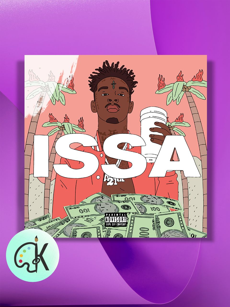 

Картина по номерам на холсте Культура Цвета 21 Savage - ISSA, 40 х 40 см, 21 Savage - ISSA