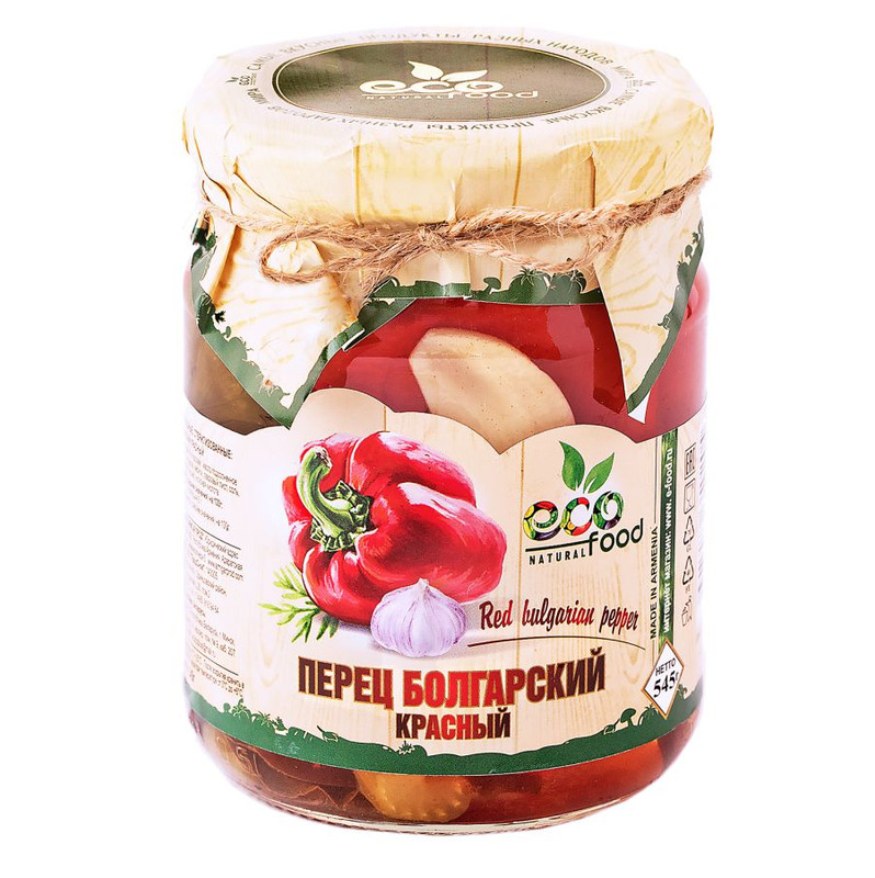 Перец Ecofood болгарский красный 525 г