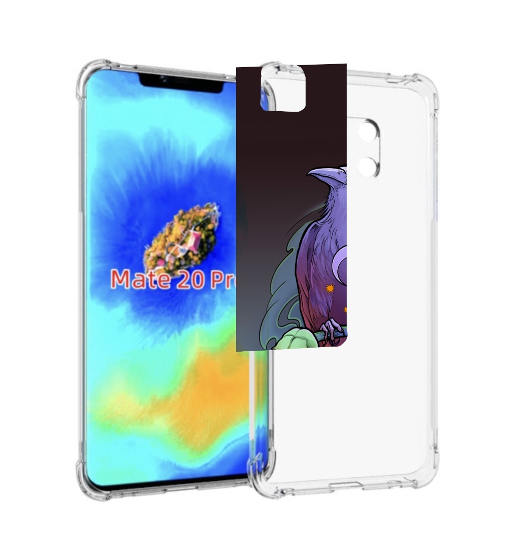 

Чехол MyPads фиолетовый ворон на ветке для Huawei Mate 20 Pro/Mate 20 RS 6.39, Прозрачный, Tocco