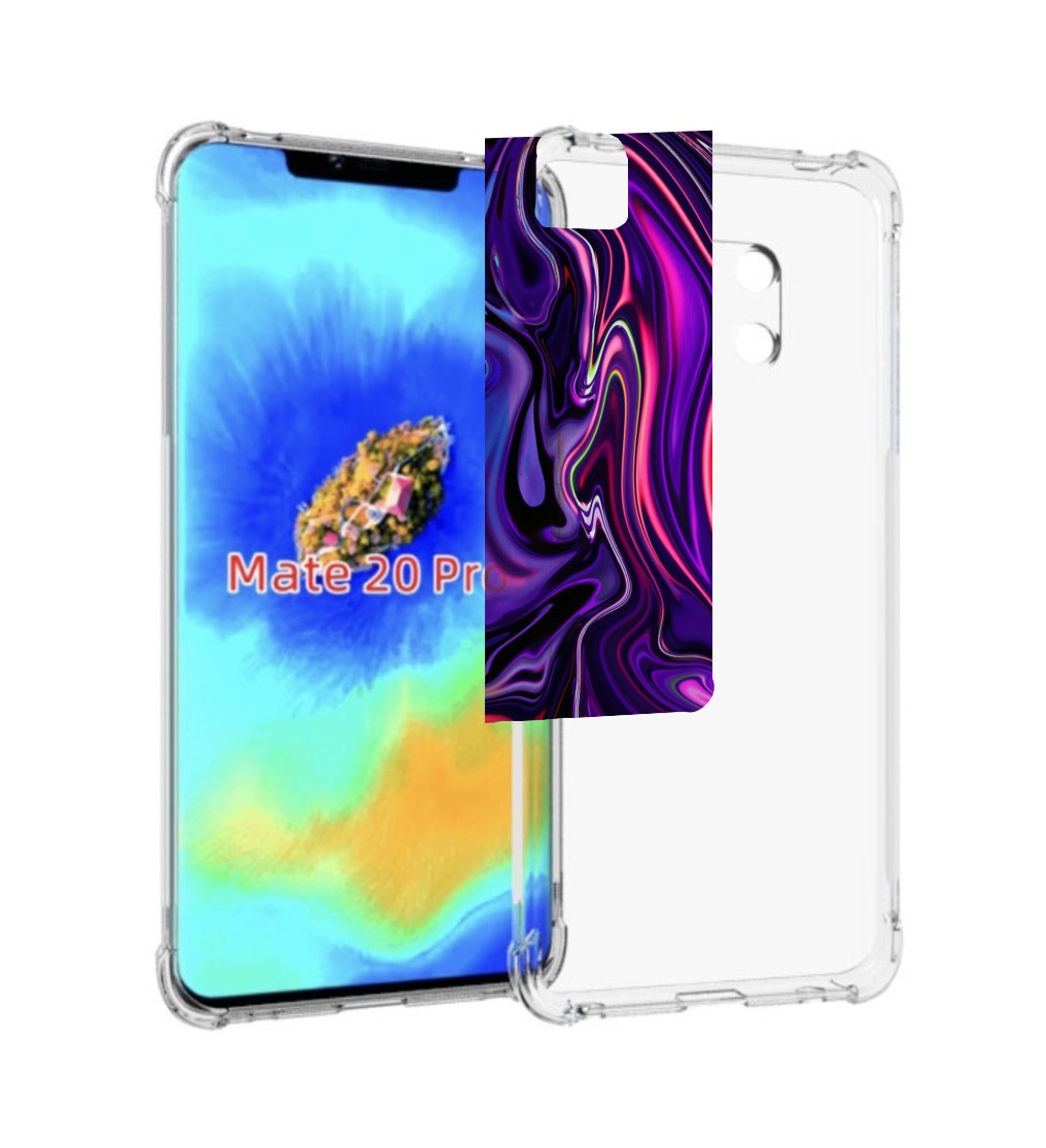 

Чехол MyPads фиолетовые краски для Huawei Mate 20 Pro/Mate 20 RS 6.39, Прозрачный, Tocco