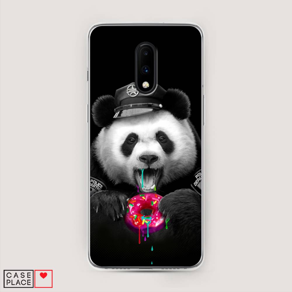 

Чехол Awog на OnePlus 7 / ВанПлас 7 "Панда police", Черный;белый;розовый, 150750-2