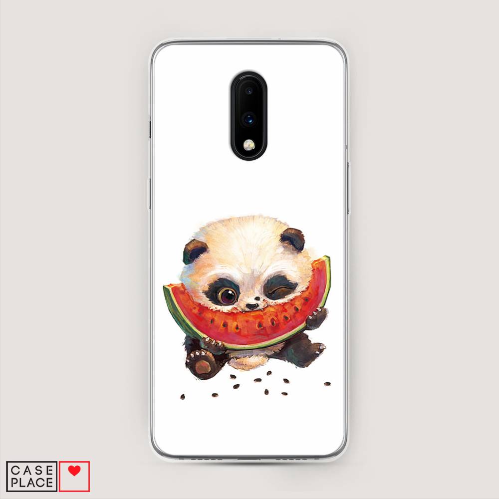 

Чехол Awog на OnePlus 7 / ВанПлас 7 "Малыш панды с арбузом", Белый;красный, 150750-1