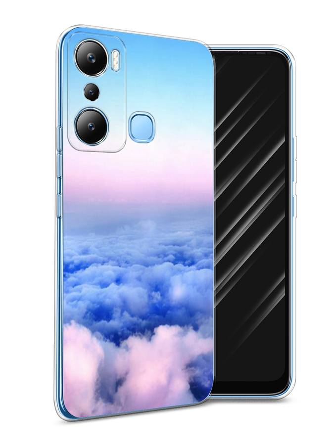 

Чехол Awog на Infinix HOT 20i "Облака", Голубой;розовый, 3102950-4