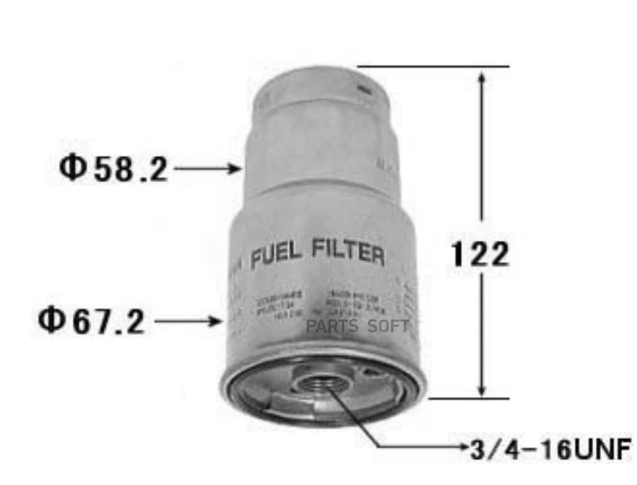 

VIC Фильтр топливный VIC FC-184 2C#,3C#,2LTE,5L,1KZTE '96- 1шт