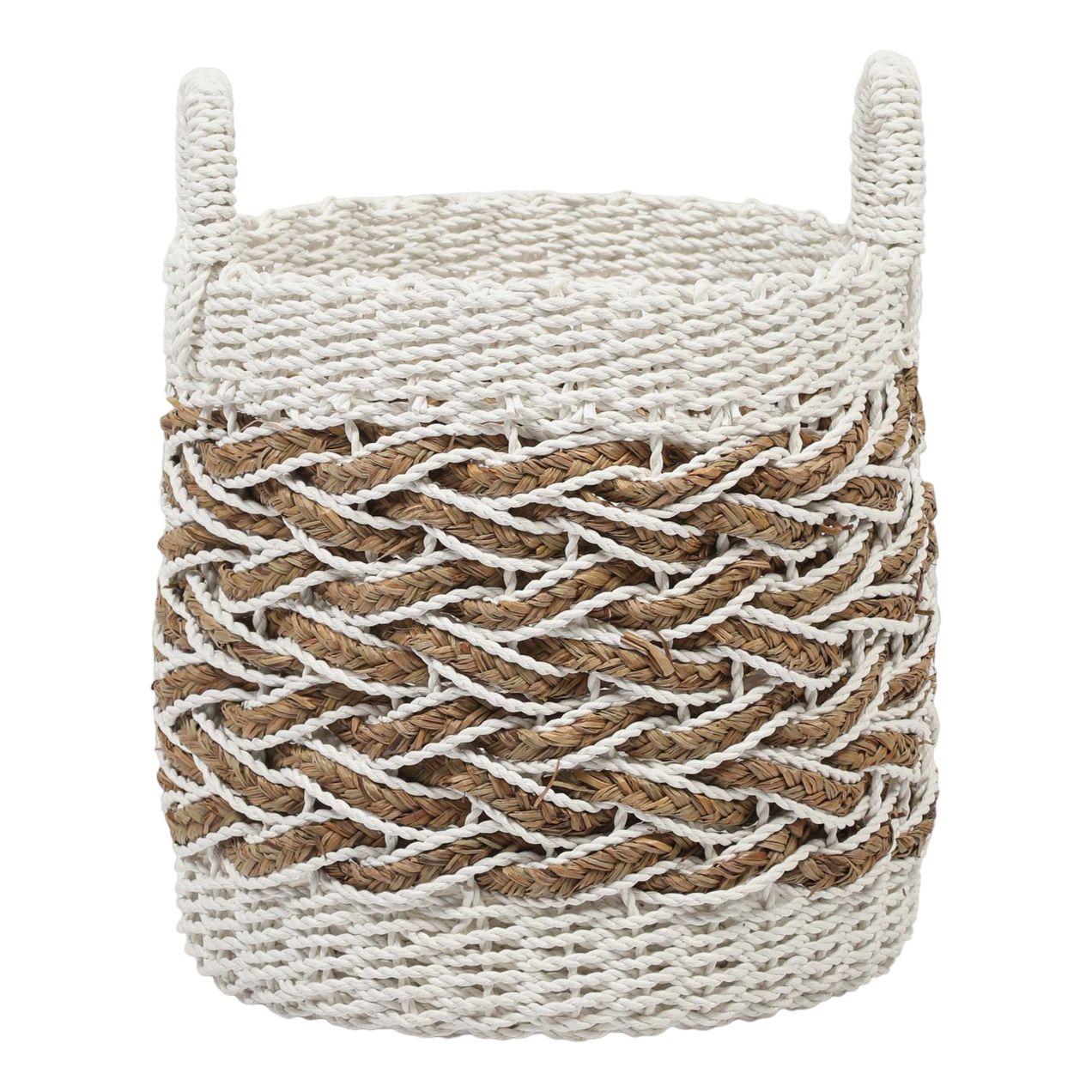 

Корзина Rattan Grand Deco Mendong 36 х 35 см коричнево-белая
