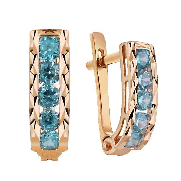 

Серьги из золота Azade 12-0506а-2, фианит, 12-0506а-2