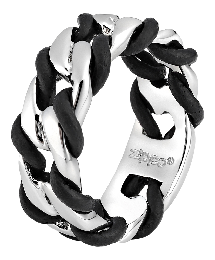 Кольцо мужское Zippo 2006559 серебристое/черное