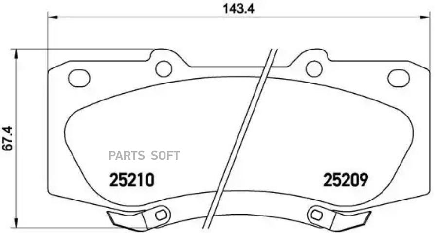 

Колодки дисковые передние \ Toyota Hilux 2.5D-4D 07> P83140