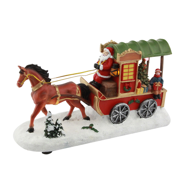 

Игрушка Рождественская повозка с подсветкой 27x9,5x15 см, Разноцветный