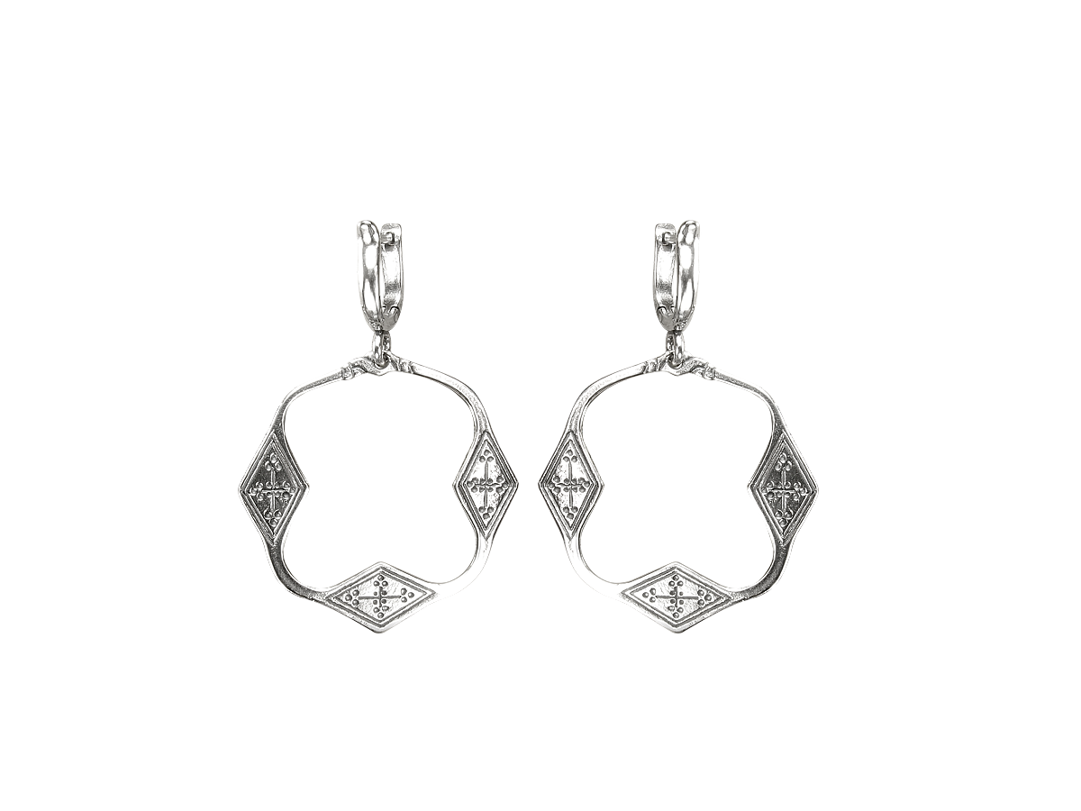 

Серьги подвески из серебра Мастерская Алёшиных С27.30.08.00, С27.30.08.00