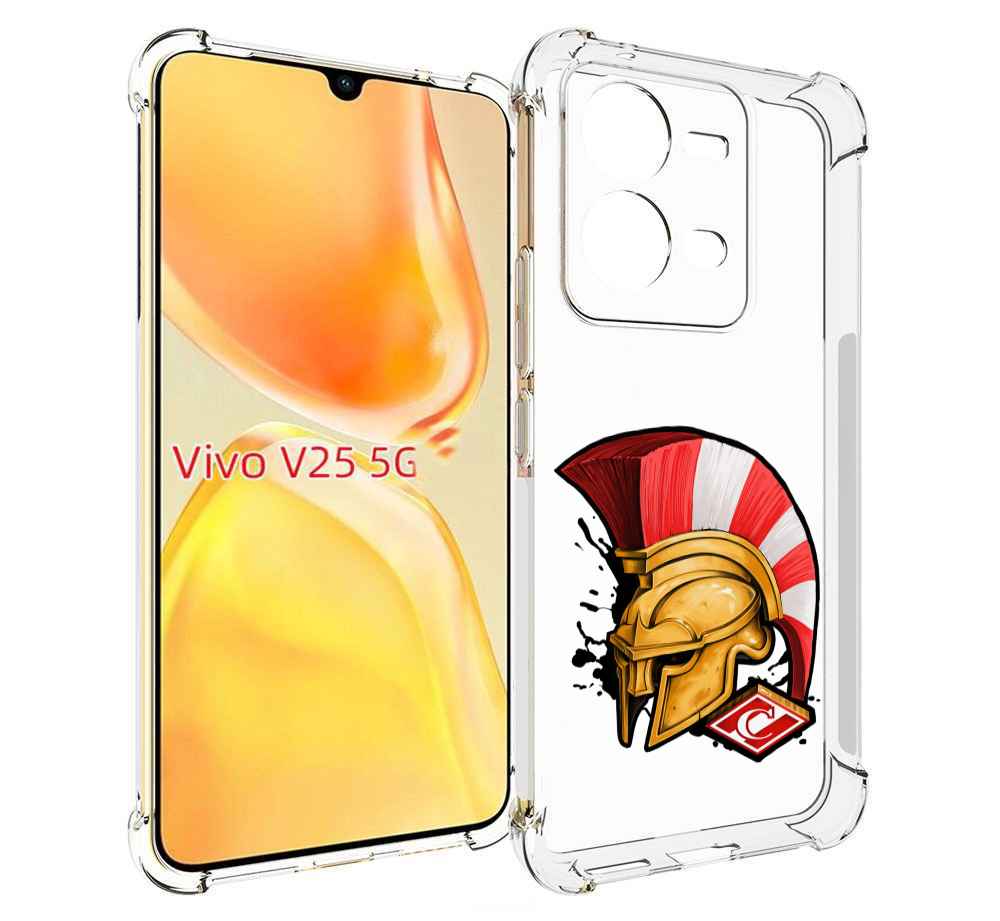 

Чехол MyPads ФК спартак шлем для Vivo V25 5G / V25e, Прозрачный, Tocco