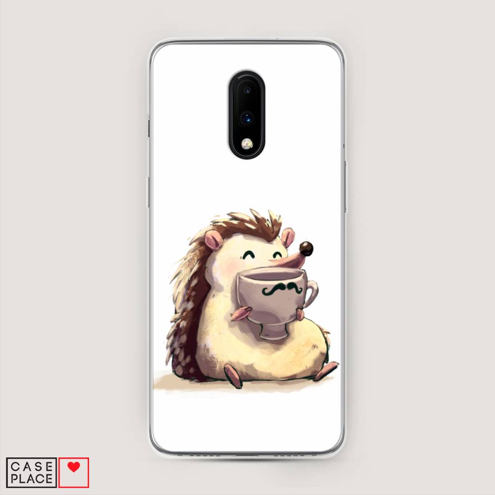 

Чехол Awog на OnePlus 7 / ВанПлас 7 "Еж кофеман", Белый;коричневый;бежевый, 150750-10