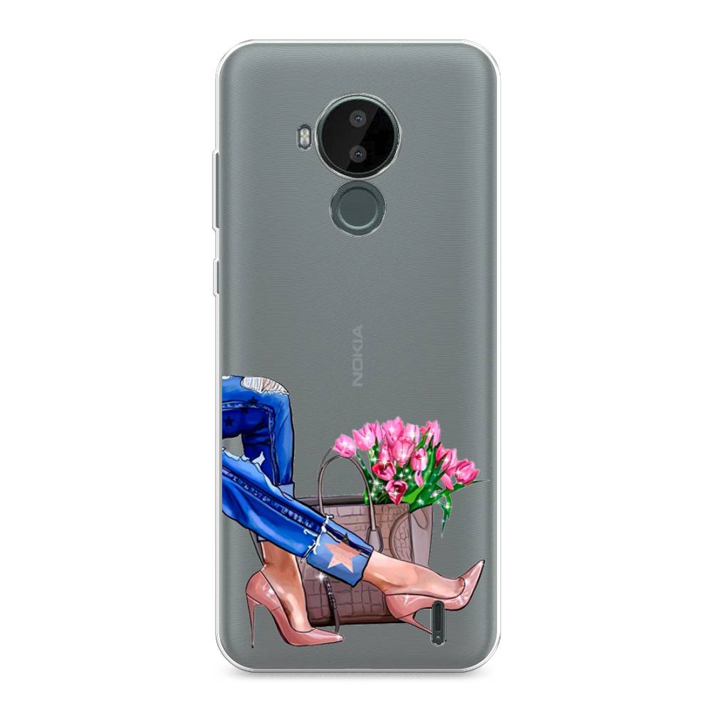 

Чехол Awog на Nokia C30 / Нокиа C30 "Каблучки", Голубой;коричневый;розовый, 124850-7