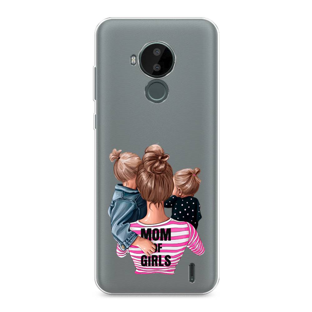 

Чехол Awog на Nokia C30 / Нокиа C30 "Mom of Girls", Синий;розовый;черный, 124850-6