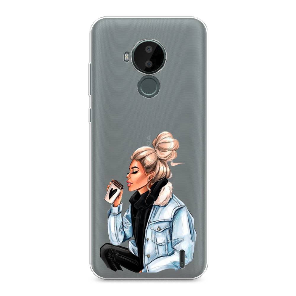 

Чехол Awog на Nokia C30 / Нокиа C30 "Cute girl", Коричневый;бежевый, 124850-7