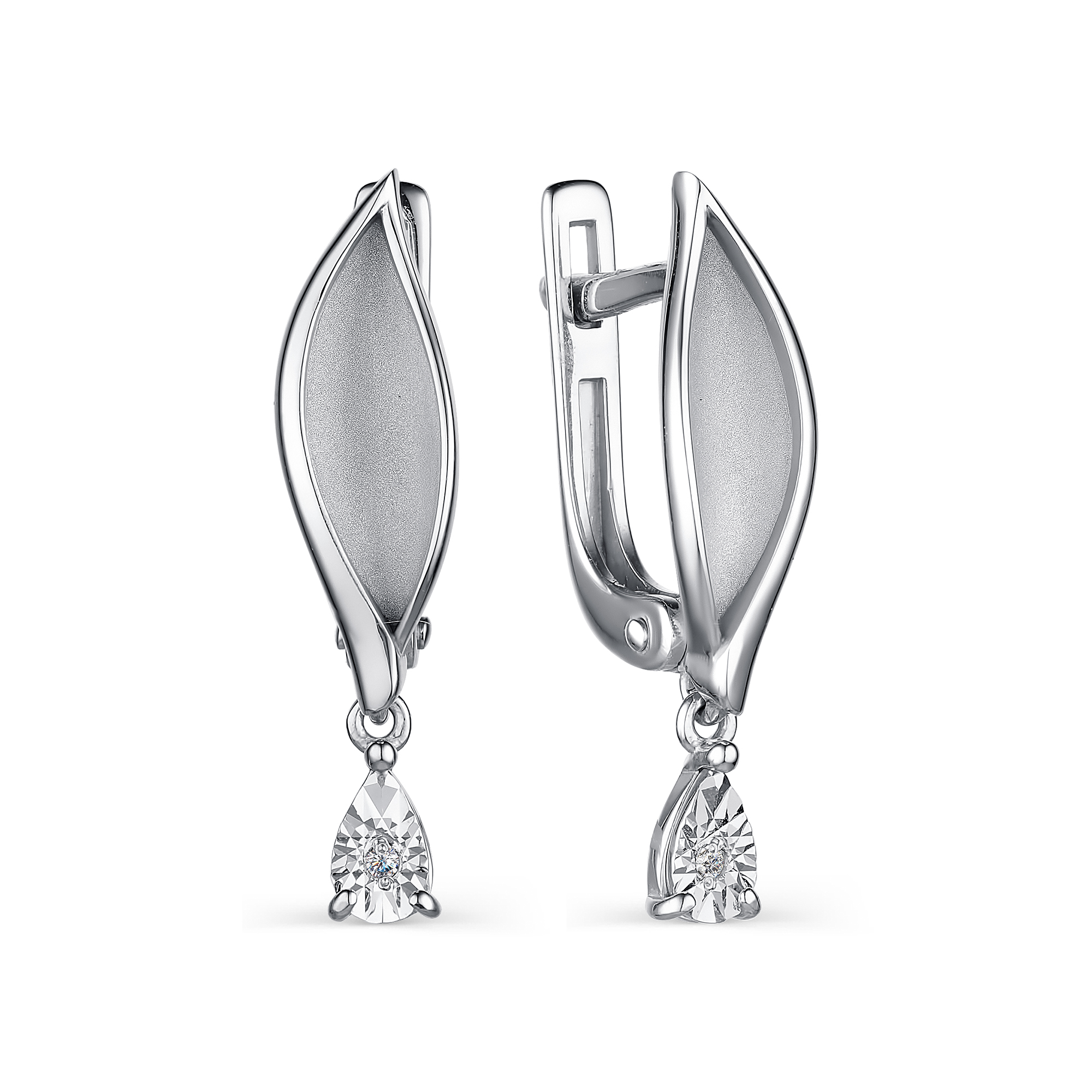 

Серьги из серебра с бриллиантом АЛЬКОР 02-2184/000Б-00, 02-2184/000Б-00
