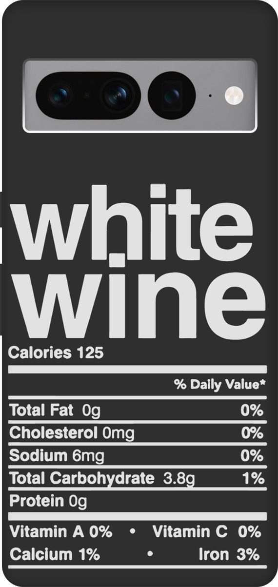 

Чехол на Google Pixel 7 Pro с 3D принтом "Wine W" черный, Черный;белый, 159190