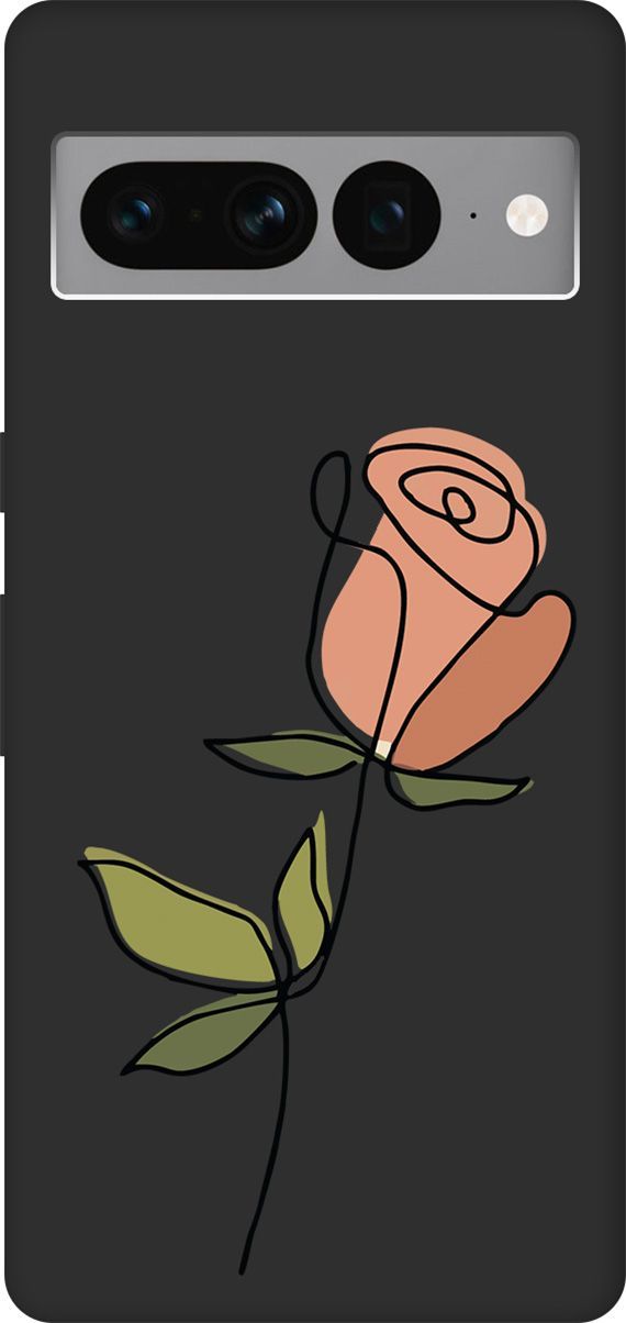 

Чехол на Google Pixel 7 Pro с 3D принтом "Rose" черный, Черный;зеленый, 159189