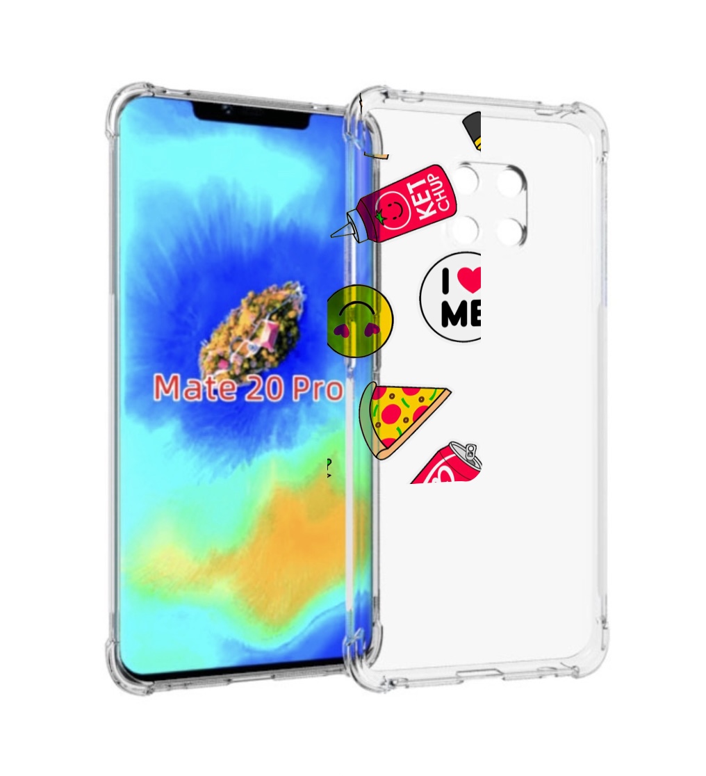 

Чехол MyPads фаст-фуд для Huawei Mate 20 Pro/Mate 20 RS 6.39, Прозрачный, Tocco