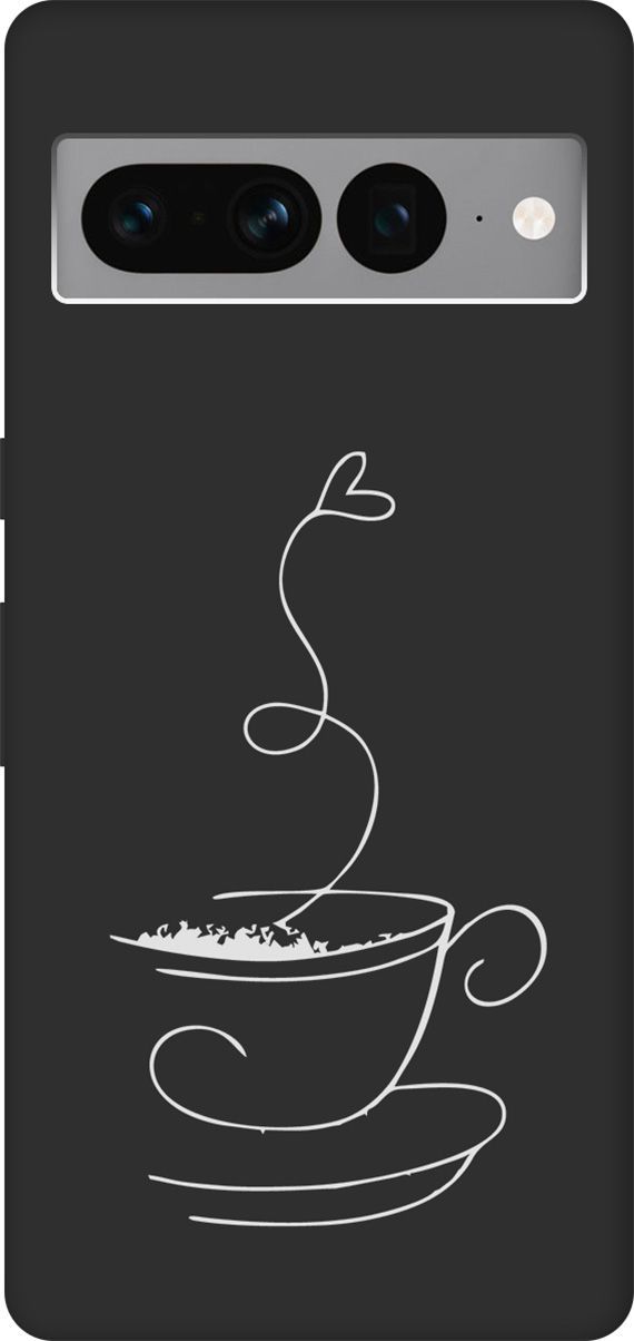 

Чехол на Google Pixel 7 Pro с 3D принтом "Coffee Love W" черный, Черный;белый, 159189