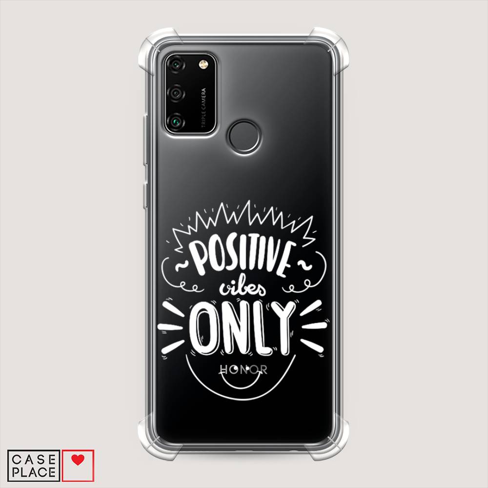

Чехол Awog на Honor 9A "Positive vibes only графика", Белый, 612351-1