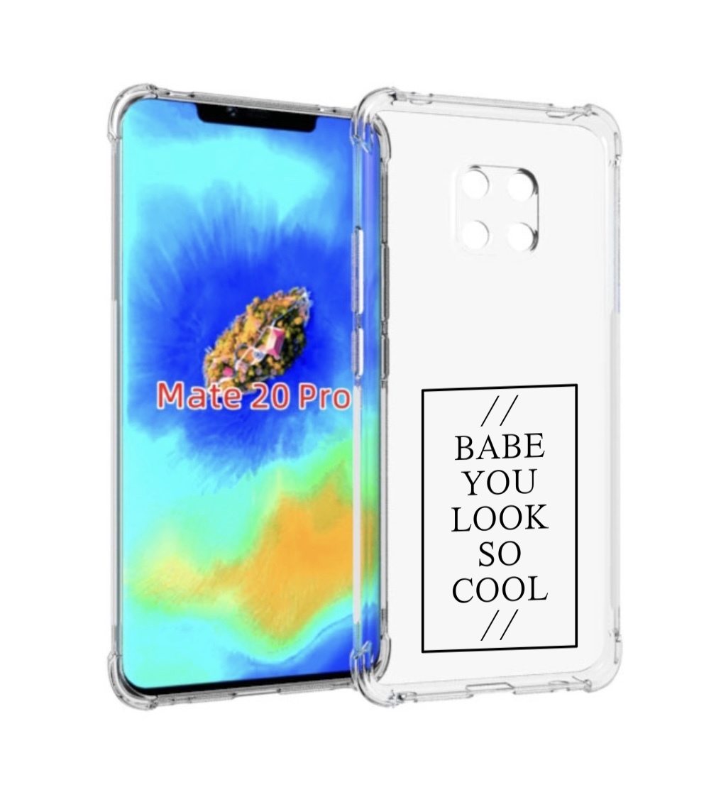 

Чехол MyPads ты-выглядишь-очень-круто для Huawei Mate 20 Pro/Mate 20 RS 6.39, Прозрачный, Tocco