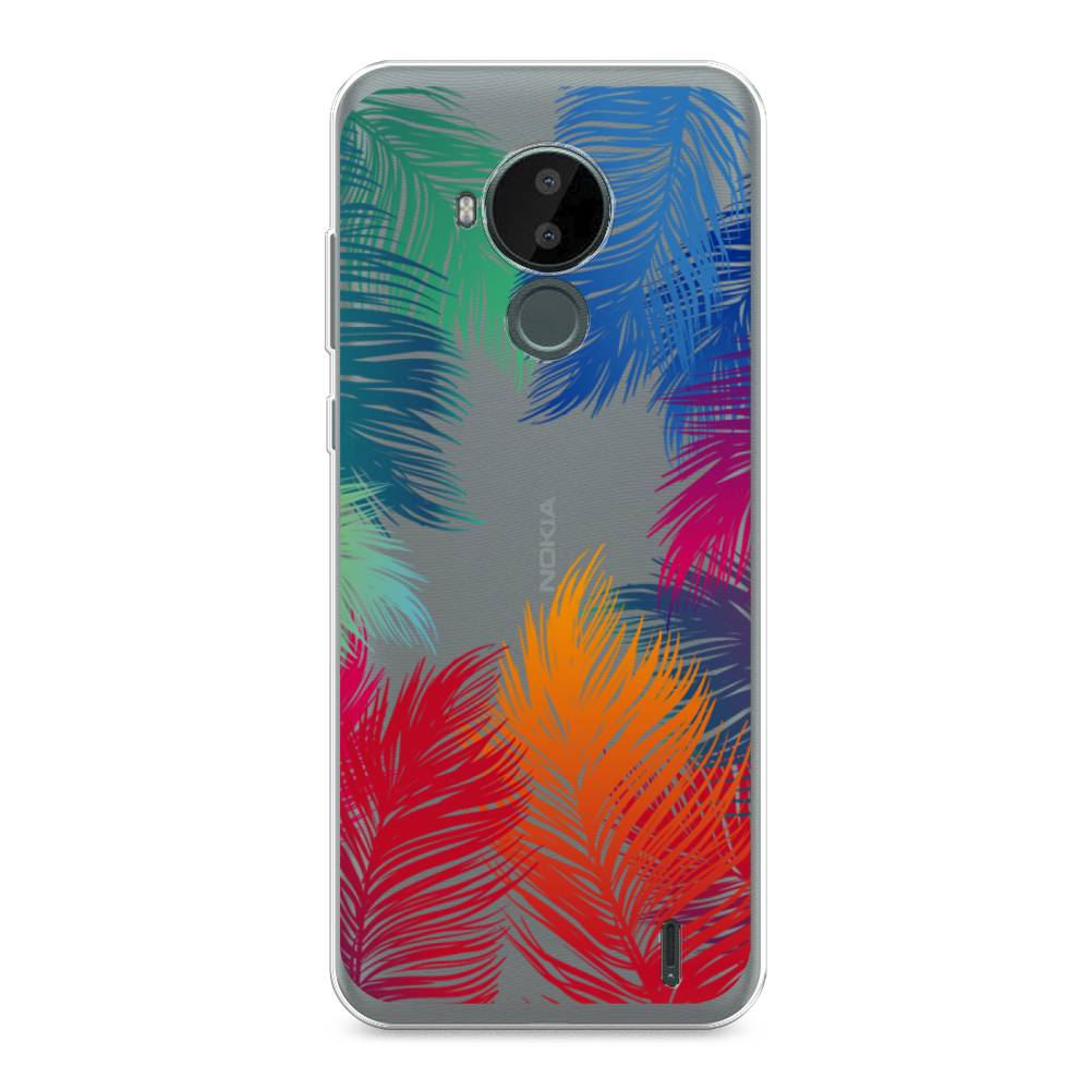 фото Чехол awog "рамка из перьев" для nokia c30