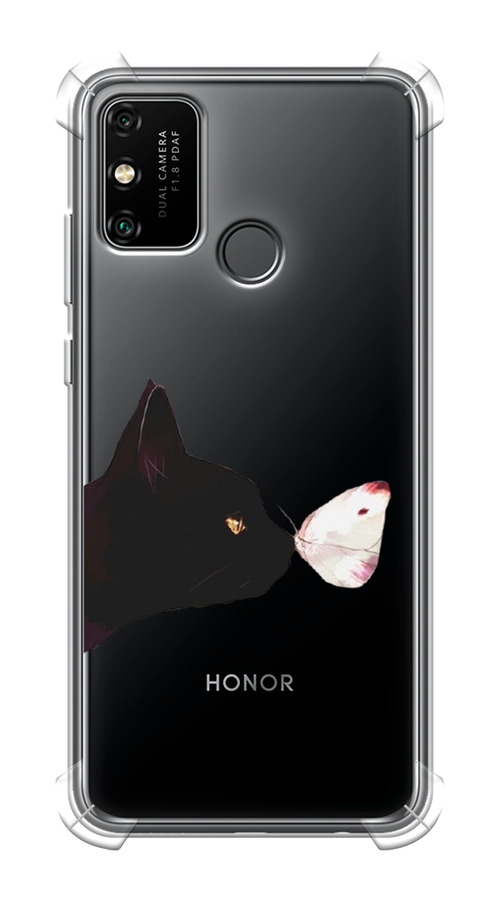 

Чехол Awog на Honor 9A "Черный кот и бабочка", Бежевый;черный, 612351-1