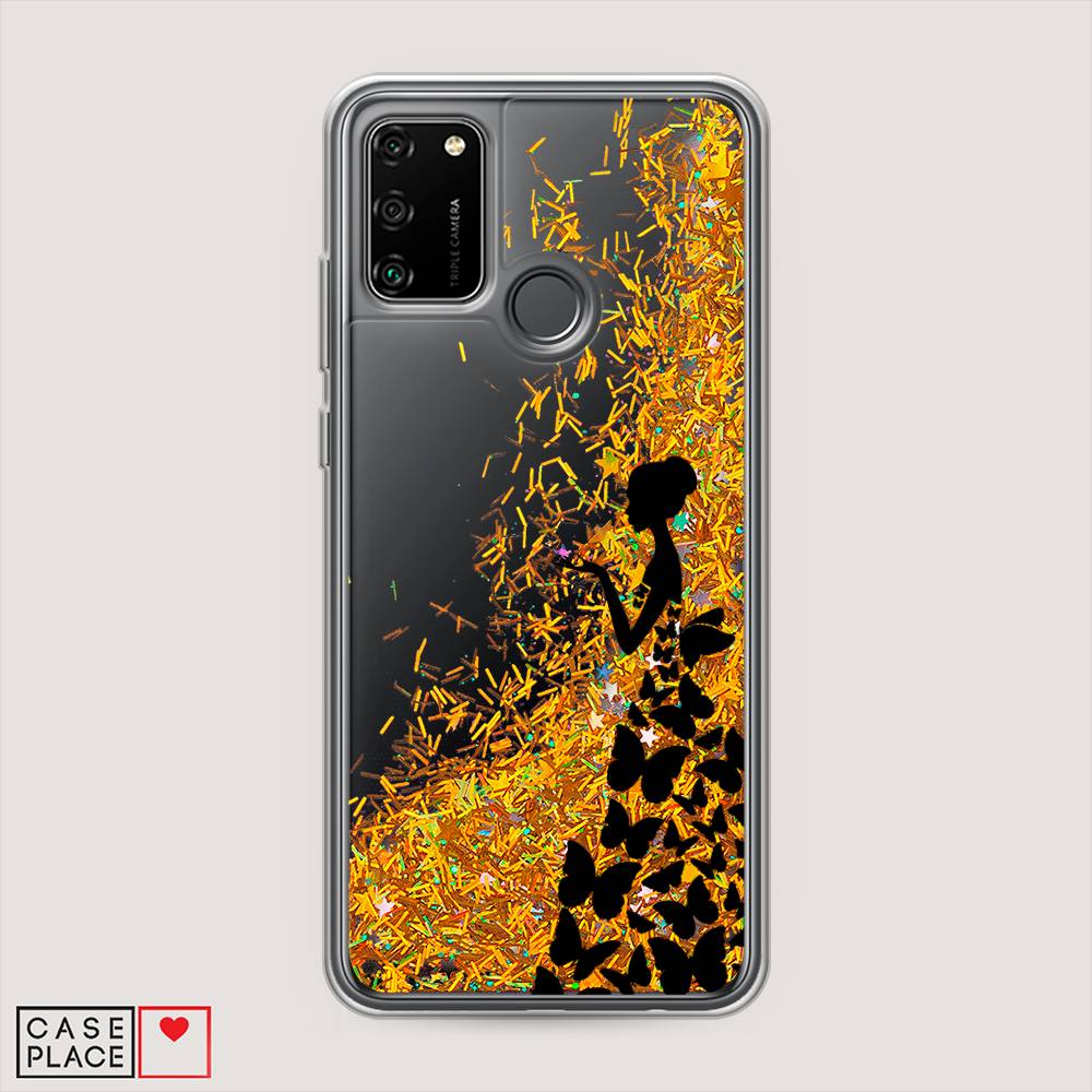 фото Чехол awog "дама в бабочках" для honor 9a