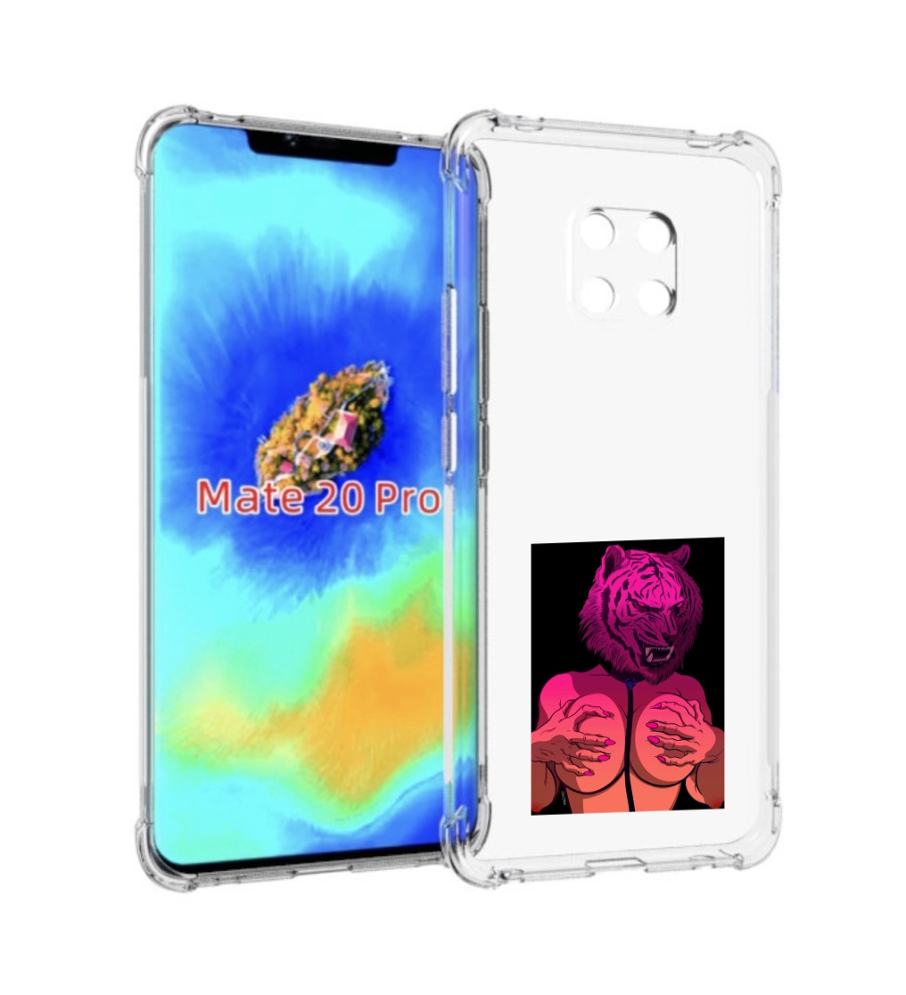 

Чехол MyPads тигр с секретом женский для Huawei Mate 20 Pro/Mate 20 RS 6.39, Прозрачный, Tocco