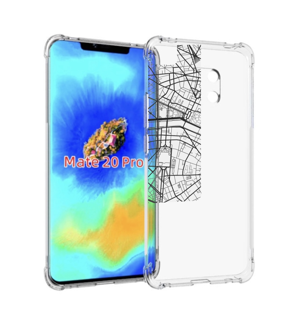 

Чехол MyPads схема-париж для Huawei Mate 20 Pro/Mate 20 RS 6.39, Прозрачный, Tocco