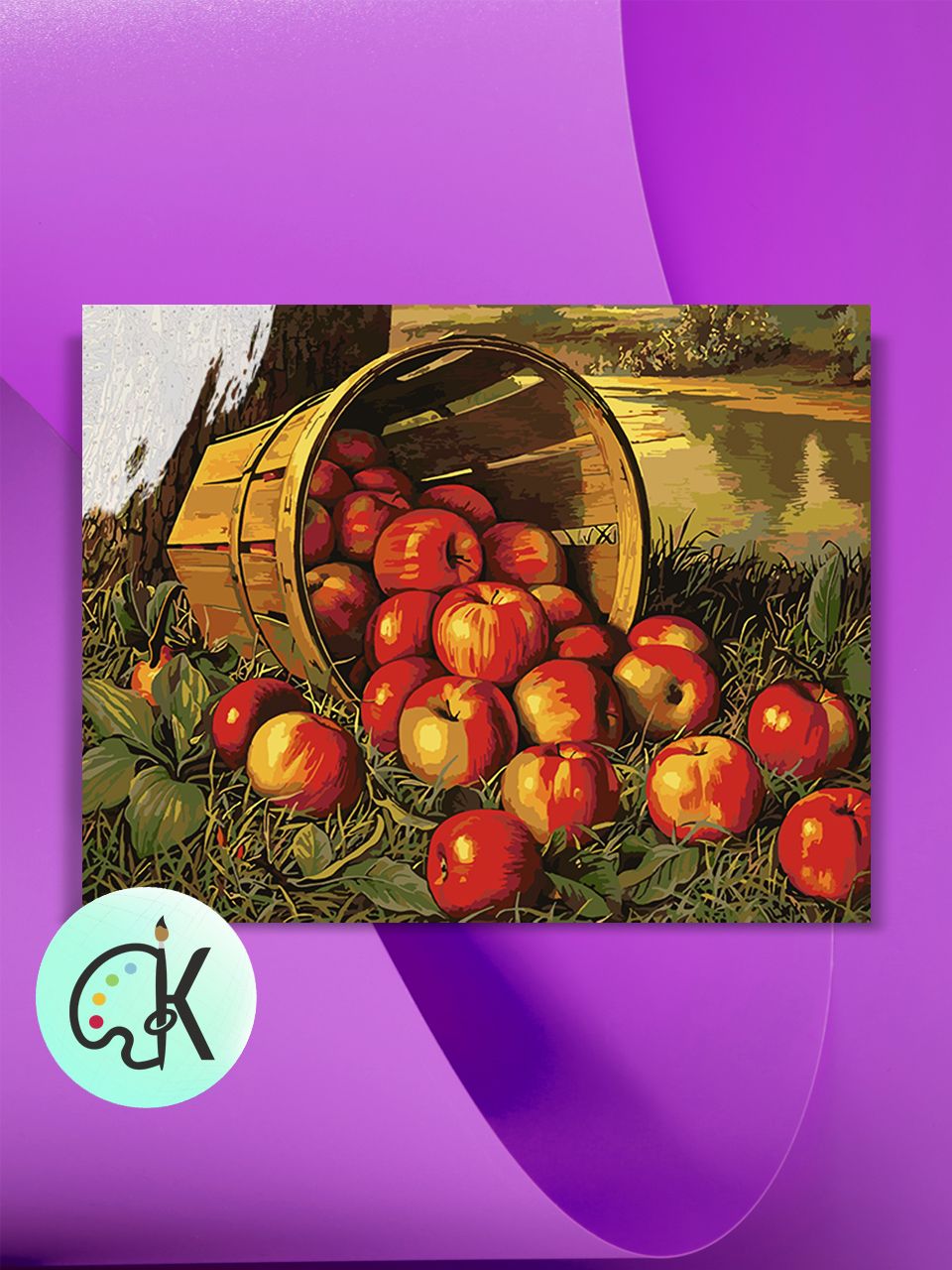 

Картина по номерам на холсте Культура Цвета Яблочный натюрморт, 40 х 50 см, Яблочный натюрморт