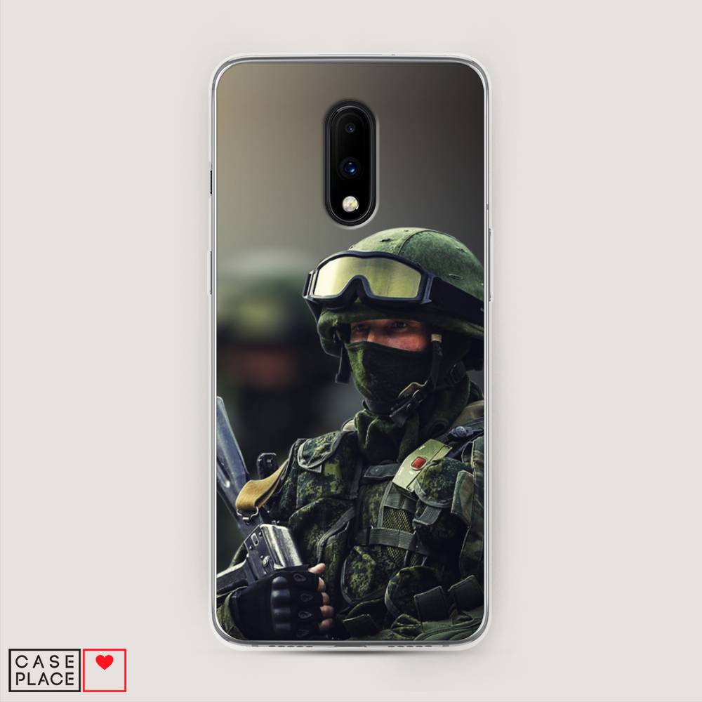 

Чехол Awog на OnePlus 7 / ВанПлас 7 "Солдат", Зеленый;серый, 150750-5