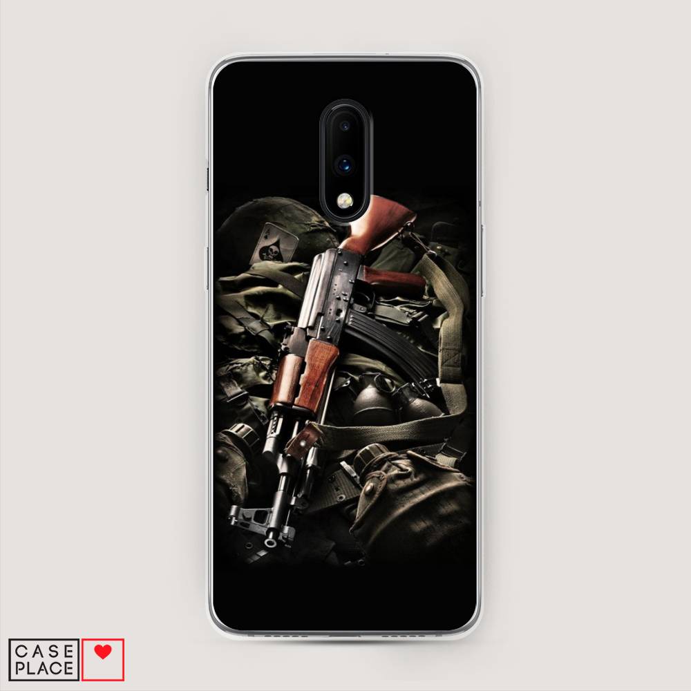

Чехол Awog на OnePlus 7 / ВанПлас 7 "Автомат", Черный;коричневый;серый, 150750-5