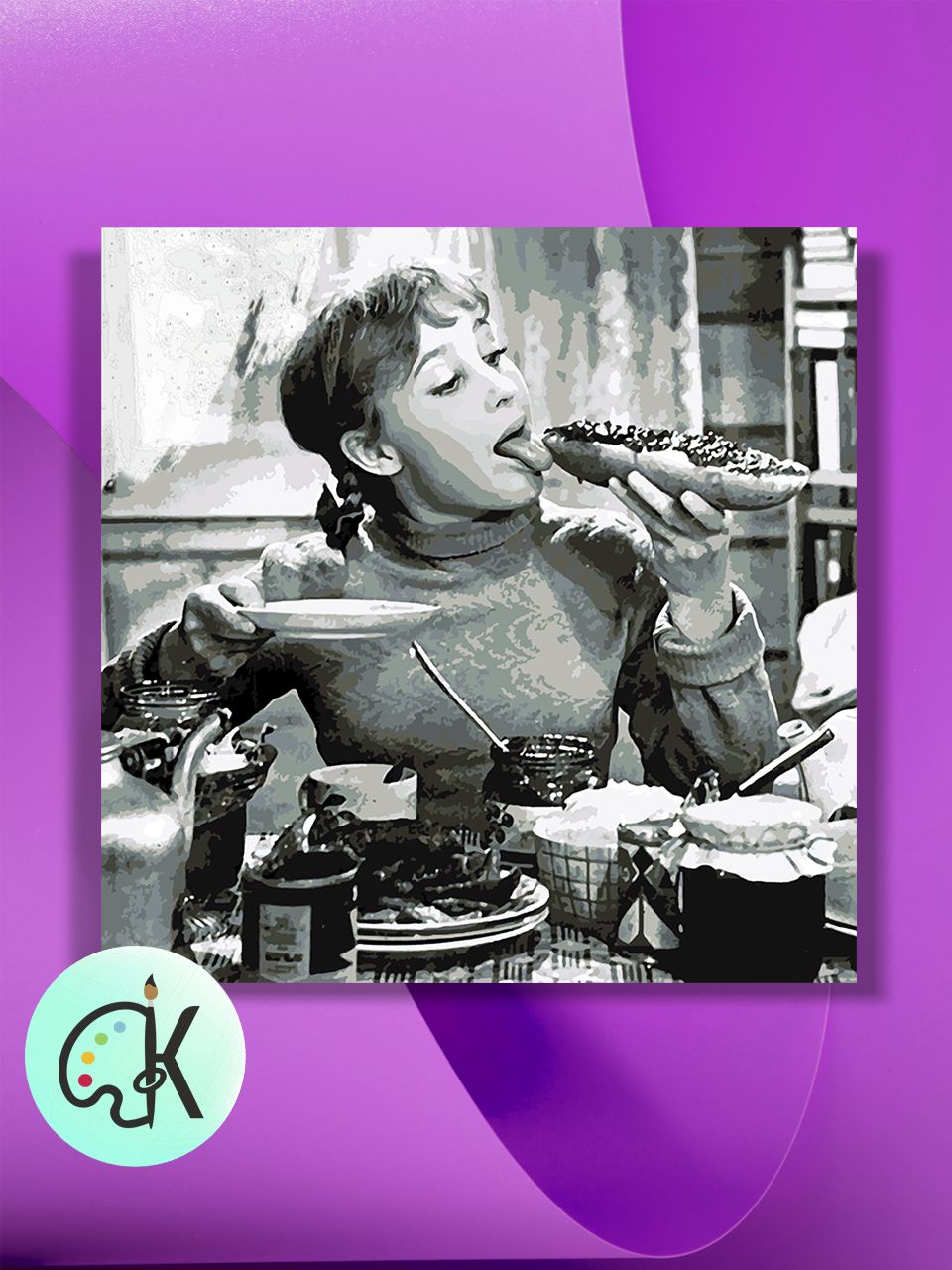 

Картина по номерам на холсте Культура Цвета Девчата - Тося, 40 х 40 см, Девчата - Тося