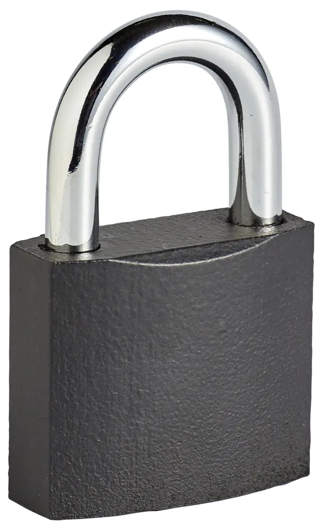 фото Замок навесной standers чугун 50x42 мм 2 ключа в комплекте цвет черный nobrand