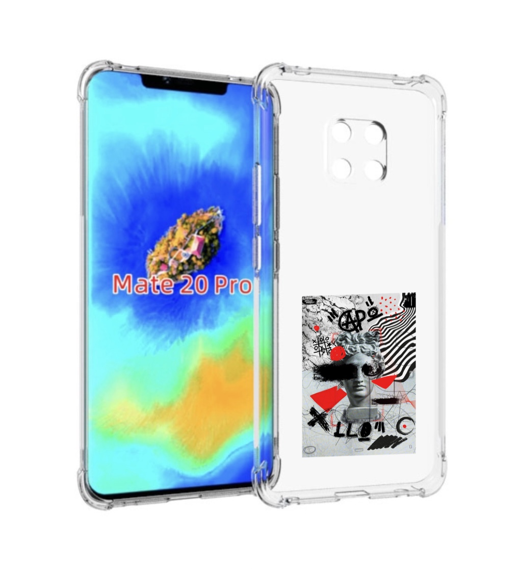 

Чехол MyPads стрит арт статуя для Huawei Mate 20 Pro/Mate 20 RS 6.39, Прозрачный, Tocco