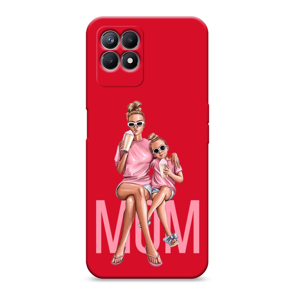 фото Матовый силиконовый чехол "lovely mom" на realme 8i awog