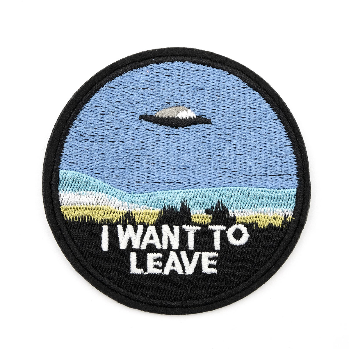 

Термоаппликация 'I want to leave', 8*8см, Hobby&Pro, Голубой