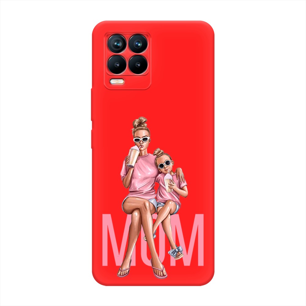 фото Матовый силиконовый чехол "lovely mom" на realme 8 pro awog