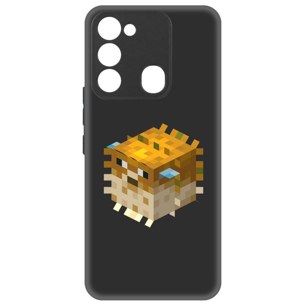 

Чехол-накладка Софт Minecraft-Иглобрюх для TECNO Spark Go 2022, Черный